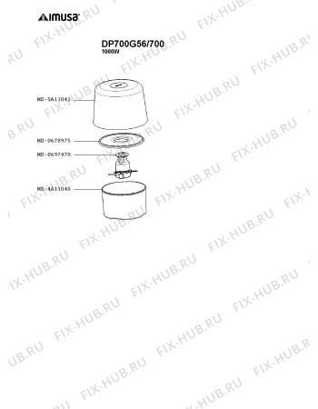 Схема №2 DP700G56/700 с изображением Электромотор для электроблендера Moulinex MS-0A11060