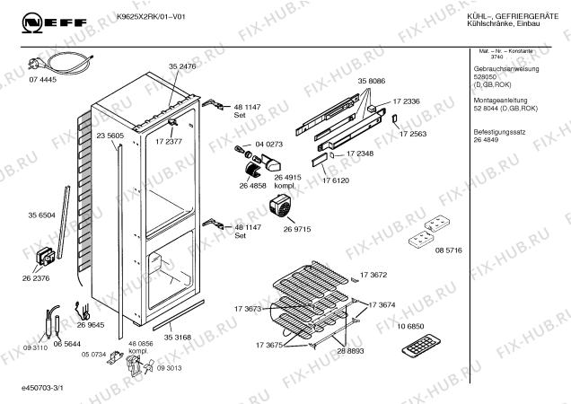 Схема №3 KIE3040TC с изображением Модуль для холодильной камеры Siemens 00358086