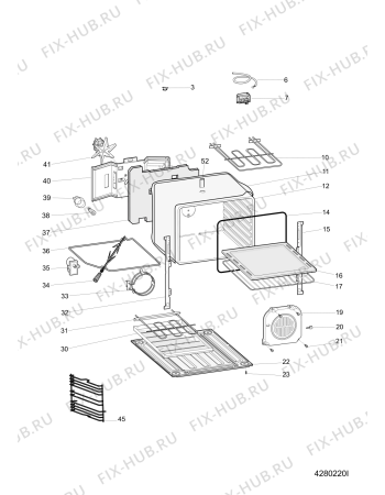 Схема №2 H5G65AECWUA (F085285) с изображением Панель для духового шкафа Indesit C00305826