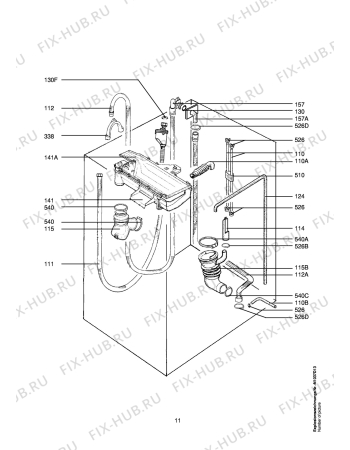 Взрыв-схема стиральной машины Aeg LAV88740-W - Схема узла Hydraulic System 272