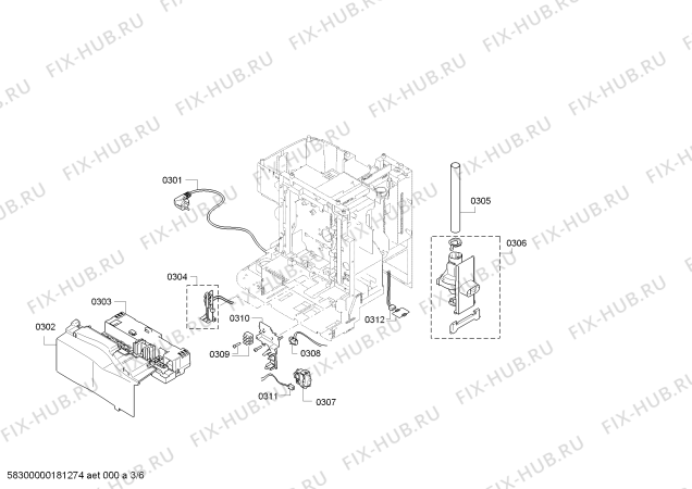 Схема №6 TES51553DE VeroCafe LattePro с изображением Седло клапана для электрокофемашины Bosch 00753816