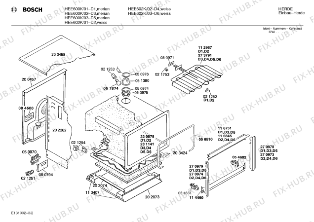 Схема №2 HB32241 с изображением Крышка для плиты (духовки) Siemens 00278325