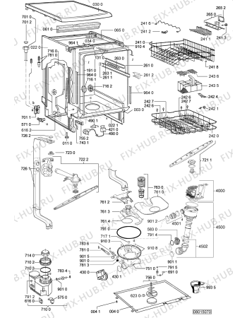 Схема №2 ADP 4520 WH с изображением Панель для электропосудомоечной машины Whirlpool 481245373373