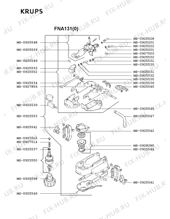 Схема №3 FNA243(0) с изображением Шланг для электрокофемашины Krups MS-0925528