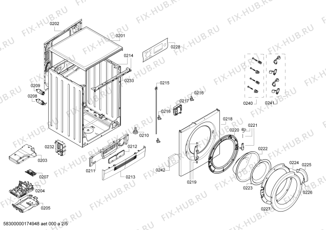 Схема №5 WD14H540 с изображением Аквастоп для стиралки Siemens 00571916
