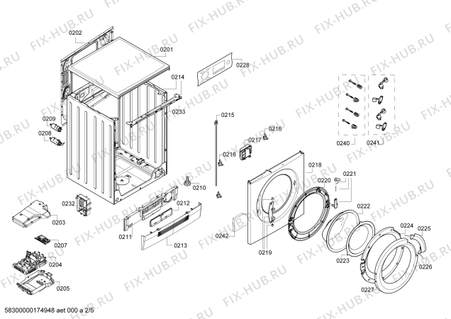 Схема №5 WVH2846XEE с изображением Крышка для стиралки Siemens 00686009