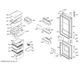 Схема №3 KGN36A90 с изображением Дверь морозильной камеры для холодильника Bosch 00680153