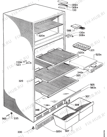 Взрыв-схема холодильника Electrolux ER3221D - Схема узла Housing 001