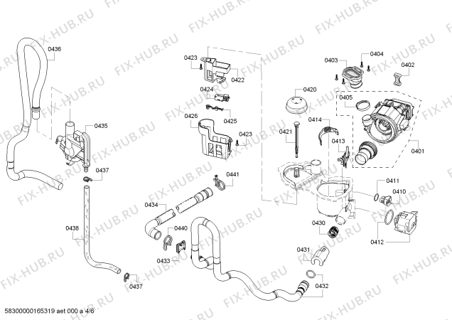 Схема №6 SMS5LDM00 D3 с изображением Кнопка для посудомойки Bosch 00619766