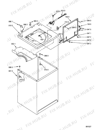 Взрыв-схема сушильной машины Whirlpool EQAWM941 (F092419) - Схема узла