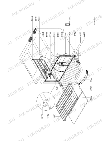 Схема №2 AGB 354/WP с изображением Запчасть для плиты (духовки) Whirlpool 483286009625