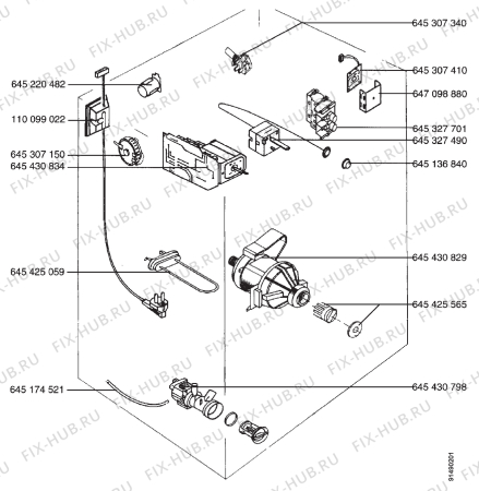 Взрыв-схема стиральной машины Aeg LAVW80 - Схема узла Section 5