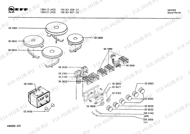 Схема №3 195301236 1344.11LHCS с изображением Переключатель для плиты (духовки) Bosch 00025435