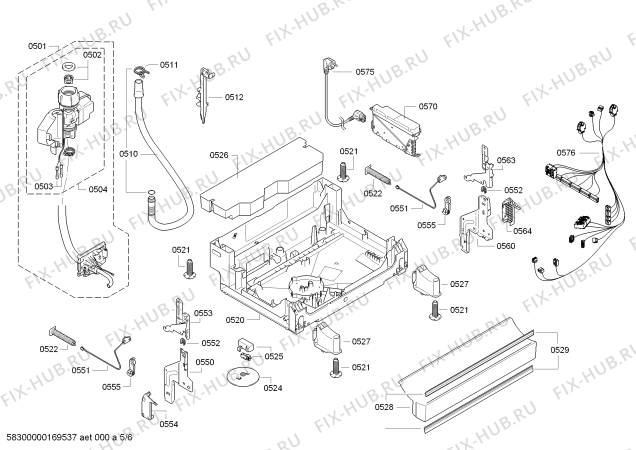 Схема №6 SMS54M22EU, ActiveWater Eco с изображением Инструкция по эксплуатации для посудомойки Bosch 00387282