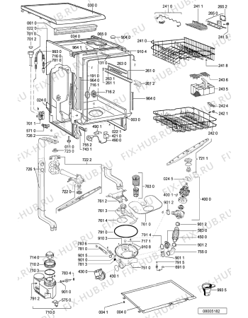 Схема №2 ADP Sealine 05 с изображением Панель для электропосудомоечной машины Whirlpool 481245372977