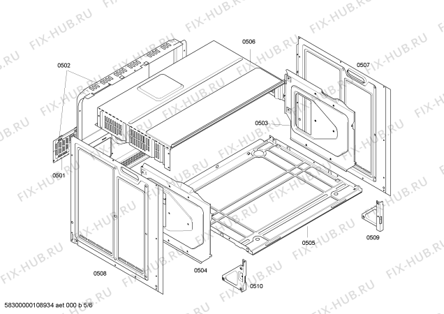 Схема №4 HB75R540 с изображением Панель управления для электропечи Siemens 00437107