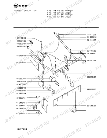 Взрыв-схема плиты (духовки) Neff 195304837 2344.11HEWS - Схема узла 09