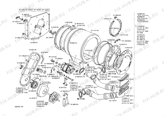 Схема №3 0728144048 T460A с изображением Прокладка Bosch 00109346