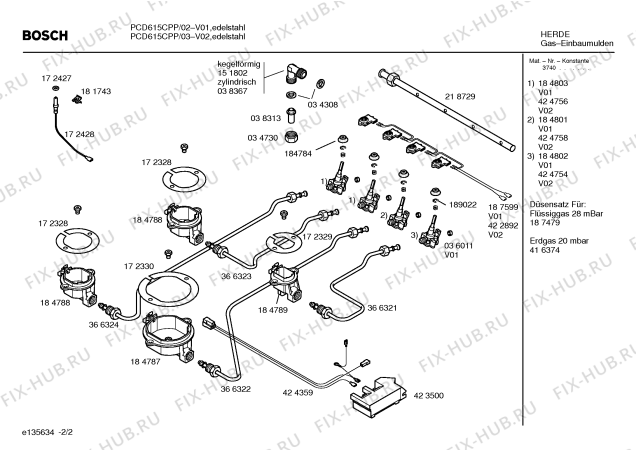 Схема №2 PCD615CBR с изображением Варочная панель для духового шкафа Bosch 00219043