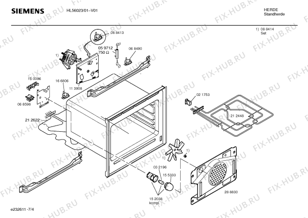 Схема №7 HL56023CC с изображением Ручка конфорки для плиты (духовки) Siemens 00167577