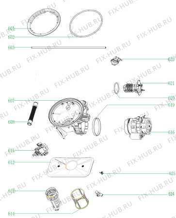 Взрыв-схема посудомоечной машины Gorenje GV63311 (476374) - Схема узла 06