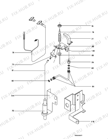 Взрыв-схема комплектующей Electrolux GWH350RON - Схема узла Section 3