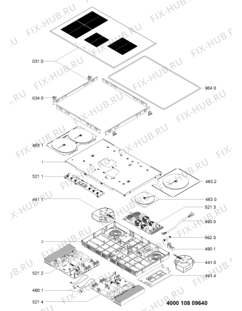 Схема №1 KIS 841 F B с изображением Керамическая поверхность для плиты (духовки) Whirlpool 481010808571