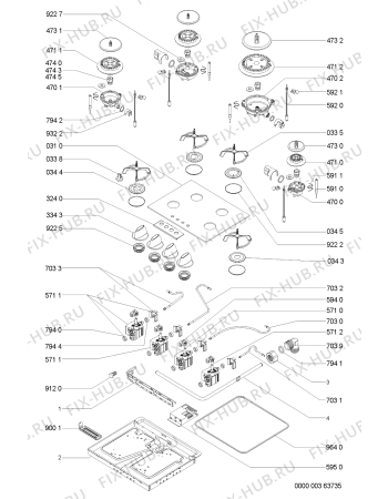 Схема №1 AKM436NB1 (F091849) с изображением Руководство для плиты (духовки) Indesit C00362324