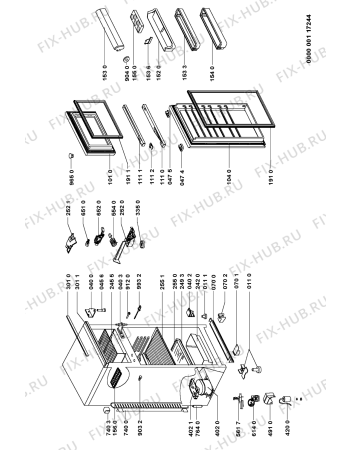 Схема №1 KG 241 509 560 с изображением Корпусная деталь для холодильника Whirlpool 481245228131