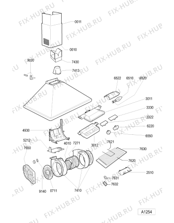 Схема №1 AKR 673 NB с изображением Микрофильтр для вентиляции Whirlpool 481945858756