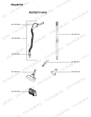 Схема №2 RO783711/410 с изображением Катушка для мини-пылесоса Rowenta RS-RT3882