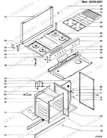 Схема №3 KN1000CIG (F005826) с изображением Краник для духового шкафа Indesit C00040703