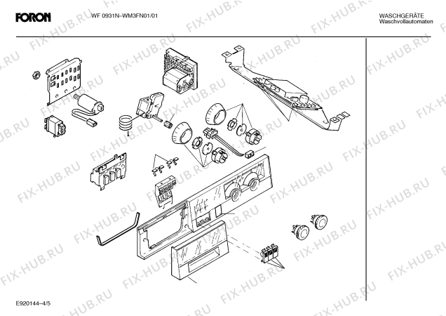 Схема №6 WM3FN01 VITACLEAN с изображением Ручка для стиралки Bosch 00095215
