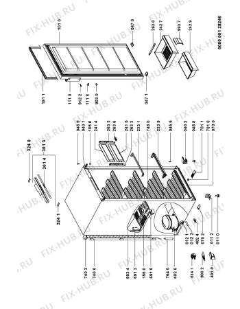 Схема №1 GKB 2505 с изображением Дверца для холодильника Whirlpool 481241619187