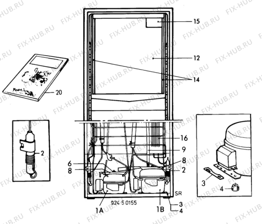 Взрыв-схема холодильника Electrolux AR3115B - Схема узла C10 Cold, users manual