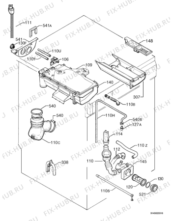 Взрыв-схема стиральной машины Zanker IF9650 - Схема узла Hydraulic System 272