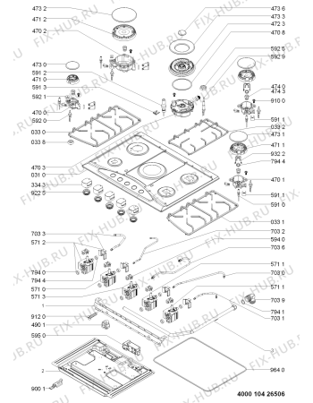 Схема №1 LPR 973 с изображением Затычка для плиты (духовки) Whirlpool 481010400200