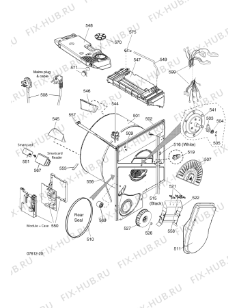 Схема №3 TCEL87B6AUK (F083291) с изображением Кнопка, ручка переключения для стиралки Indesit C00301391
