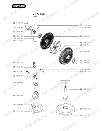 Схема №1 VE7785I0 с изображением Переключатель для обогревателя (вентилятора) Seb SS-150149