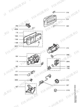 Взрыв-схема посудомоечной машины Husqvarna Electrolux QB5160W - Схема узла Electrical equipment 268