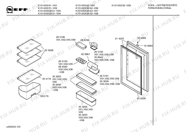 Схема №2 K5524X0IE KI135SC с изображением Инструкция по эксплуатации для холодильной камеры Bosch 00522542