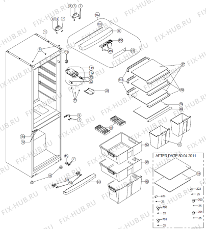 Схема №1 RF43311NDS (377467, HZS 34664) с изображением Панель управления для холодильной камеры Gorenje 366294