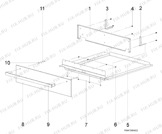 Взрыв-схема микроволновой печи Electrolux EED14800OX - Схема узла Section 4