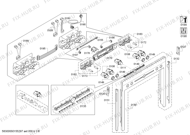Схема №4 HE78BD571 с изображением Панель управления для духового шкафа Siemens 00711181