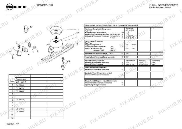 Схема №6 K3960X0 KD 600 с изображением Дверь для холодильной камеры Bosch 00088817