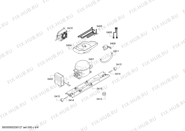 Взрыв-схема холодильника Siemens KG56NHX40N SIEMENS - Схема узла 04