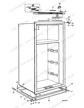 Взрыв-схема холодильника Electrolux RM3500 - Схема узла C20 Cabinet  B