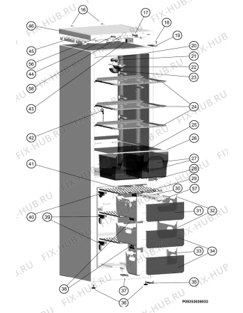 Взрыв-схема холодильника Electrolux ERB27010W - Схема узла Housing 001