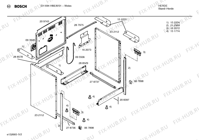 Взрыв-схема плиты (духовки) Bosch EH694HMLW - Схема узла 02