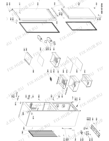 Схема №1 BLF 7121 OX с изображением Дверца для холодильника Whirlpool 481010754062